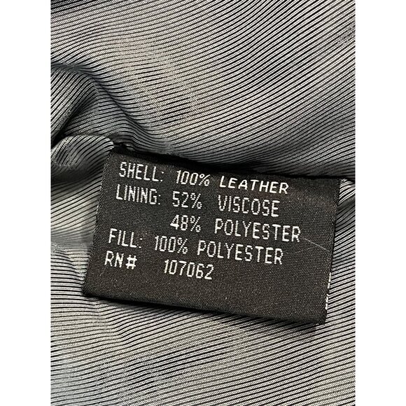 IZOD Men's Black Leather Jacket Full Zip Lined Size XL Classic Style - Picture 13 of 16